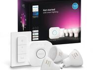 Philips Hue LED-Leuchtmittel White & Color Ambiance GU10 3er Starterset mit Dimmschalter, GU10, 3 St.