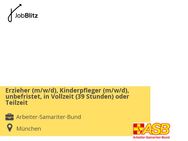 Erzieher (m/w/d), Kinderpfleger (m/w/d), unbefristet, in Vollzeit (39 Stunden) oder Teilzeit - München