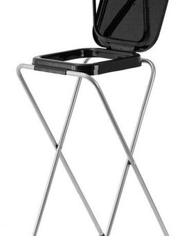 ECHTWERK Müllsackständer Müllbeutelhalter mit Haltering, Material: Stahlrahmen mit farbigem Kunststoff-Deckel