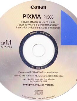 CANON ip1500 Setup-Software & Benutzerhandbuch / Driver CD-R (2) - Andernach