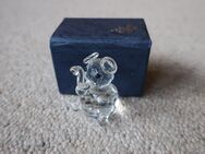 Elefant Glas Figur transparent schwarz 5 cm X 3 cm X 3,2 cm - Niddatal