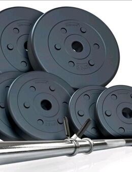 Hantelset 20Kg, Gewichte 2 mal 1,25 / 2,25 / 5Kg + Stange - Ellwangen (Jagst)