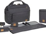LÄSSIG Wickeltasche Glam, Goldie Twin, Backpack Anthracite, PETA-approved vegan