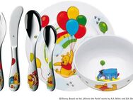 WMF Kindergeschirr-Set Winnie Pooh (6-tlg), 1 Personen, Cromargan® Edelstahl Rostfrei 18/10, inkl.Kindermesser mit leichtem Wellenschliff, 6 Teile, für 1 Person