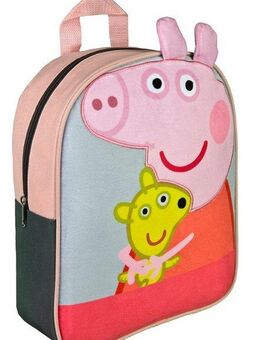 UNDERCOVER Kinderrucksack Peppa, Frontseite aus Plüsch