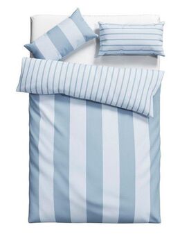 Home affaire Bettwäsche Sari, Flanell, 2 teilig, in verschiedenen Qualitäten, maritime Bettwäsche mit Streifen