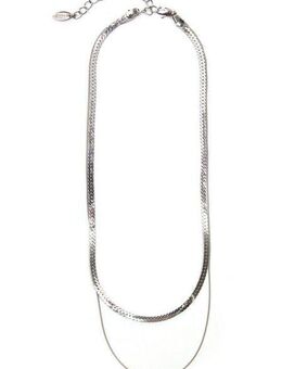 Firetti Collier Halsschmuck Layering-Look Panzerkette 2-reihig