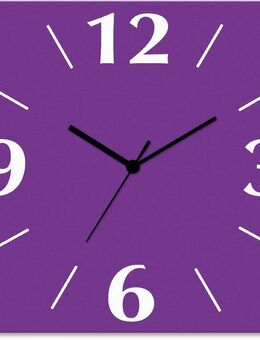 Artland Wanduhr Uni Trendfarben (wahlweise mit Quarz- oder Funkuhrwerk, lautlos ohne Tickgeräusche)
