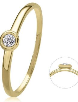 ONE ELEMENT Diamantring 0,05 ct Diamant Brillant Ring aus 585 Gelbgold, Damen Gold Schmuck