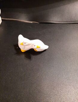 2 kleine weiße Deko-Gänse Paket Konvolut ca. 5cm hoch ca. 7cm breit - Essen