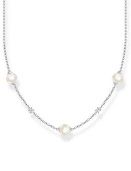 THOMAS SABO Perlenkette Perlen mit Steinen, KE2120-167-14-L45V, mit Zirkonia (synth) - mit Süßwasserzuchtperle