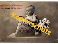 Alte Grußkarte „Herzlichen Glückwunsch zum 13. Geburtstage“ gelaufen 1912 - Landsberg