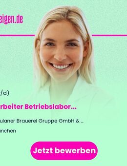 Mitarbeiter (m/w/d) Betriebslabor - München