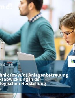 Leiter Technik (m/w/d) Anlagenbetreuung und Projektabwicklung in der biotechnologischen Herstellung - Ahrensburg