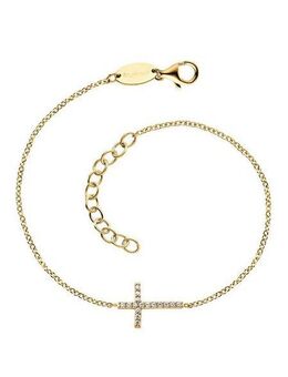 Engelsrufer Silberarmband Armband, Armkette, Kreuz, ERB-LILCROSS-ZI, mit Zirkonia (synth)