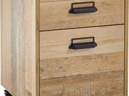 Home affaire Rollcontainer SHERWOOD, mit Apothekergriffen aus Metall, Breite 47 cm, Soft-Close-Funktion