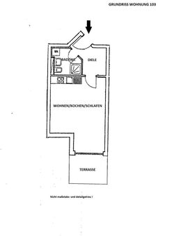 KAPITALANLAGE ! Gepflegtes, vermietetes 1-Raum-Apartment mit Terrasse und Tiefgaragenstellplatz in ruhiger und zentrumsnaher Wohnlage von Saalfeld - Saalfeld (Saale)