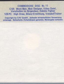 C64/C128 HEFT-DISK NR. 11 Disk 5,25“ Magazin COMMODORE DISK !NEU! - Ochsenfurt
