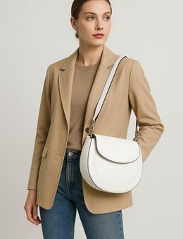 COLLEZIONE ALESSANDRO Schultertasche Bianco Luxe, aus Leder in luxuriösem weiß