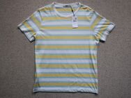 Mango Man MNG T-Shirt Streifen gelb blau weiß Größe L - Niddatal
