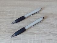 2x Touchpen - Drehkugelschreiber "silber/schwarz" m. Großraummine - Andernach