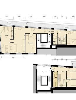 Dachgeschoß zum Sofortbezug / 4 /5 oder 6 Zimmer / Lift / Terrasse / sehr hohe Räume / Lift / Bad Gäste WC - Berlin