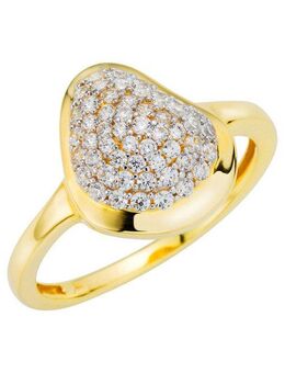 Fascination by Ellen K. Fingerring Gold 333 zweifarbig mit 53x Zirkonia-Steinen weiß