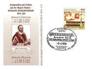 BRD: "400. Geb. Johann Crüger, Guben", Ganzstück, SSt. (2) - Brandenburg (Havel)