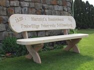 Gartenbank aus Holz. Rentnergeschenk. Hochzeitsgeschenk. Krongartmöbel. - Steyerberg