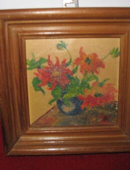 Blumenstrauß - Bild im Holzrahmen - Merkelbach