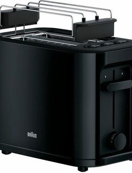 Braun Toaster HT 3010 BK, 2 kurze Schlitze, für 2 Scheiben, 1000 W