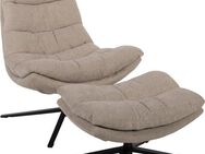 Duo Collection Relaxsessel Porto, 360° drehbar, doppelte Polsterung, mit Hocker, bis 115 kg belastbar