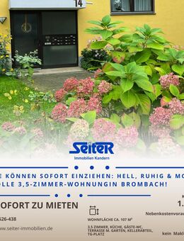 Sie können sofort einziehen: Hell, schick und ruhig - 3,5-Zimmer-Wohnung in Brombach! - Lörrach