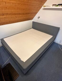 IKEA SÄBÖVIK Boxbett, fest/Vissle grau, 140x200 cm - Schönaich