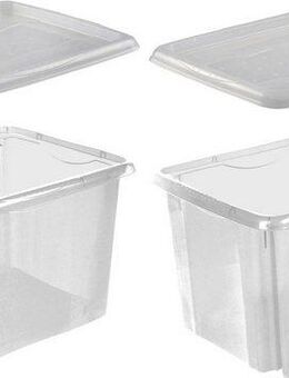 keeeper Aufbewahrungsbox emil (Set, 2 St), 45 L, mit Deckel, hochwertiger Kunststoff