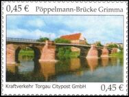 Kraftverkehr Torgau Citypost: MiNr. 11, 14.05.2008, "Pöppelmann-Brücke in Grimma", Satz, postfrisch - Brandenburg (Havel)