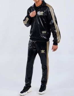 Adidas Firebird Anzug Chile 62 Schwarz Gold Jacke Hose Tracksuit - Hamburg