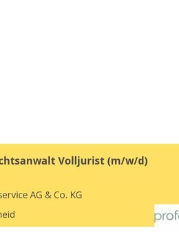 Syndikusrechtsanwalt Volljurist (m/w/d) - Lüdenscheid