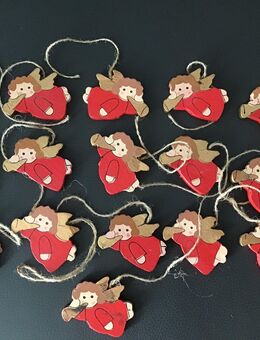 Vintage Christbaumschmuck 16 Holz Engel zum Aufhängen Baumschmuck Weihnachtsschmucks - Meerbusch