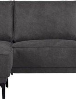 Places of Style Ecksofa Polsterecke Oland, Struktur, Flachgewebe, Luxus-Microfaser, Boucle, L-Form, 280 cm, Wellenunterfederung, Skandi-Design, Metallfüße