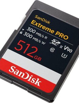 Sandisk SDXC Extreme PRO Speicherkarte (512 GB, UHS-I Class 10, 300 MB/s Lesegeschwindigkeit)