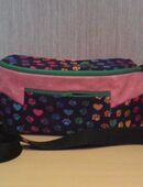 Bauchtasche bunte Pfötchen mit rosa in 59425