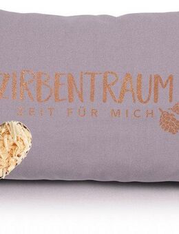 herbalind Zirbenkissen Zirbentraum in Anthrazit/Roségold 30x20 mit Reißverschluss - Gefüllt, 1-tlg., mit hochwertigen Zirbenholzflocken 100% Baumwolle - Made in Germany