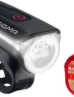 SIGMA SPORT Fahrradbeleuchtung Beleuchtungsset Aura 60 USB/Nugget II