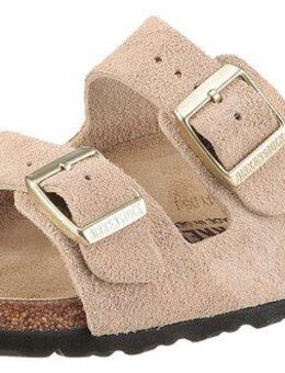 Birkenstock Arizona Suede SFB Pantolette Sommerschuh, Strandschuh, Hausschuh, Leder, schmale Schuhweite E