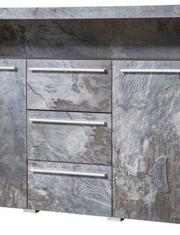 INOSIGN Sideboard India,Breite 132cm stilvolle Anrichte mit 2Türen, 3 Schubladen, Kommode viel Stauraum, Einlegeböden verstellbar,ohne Beleuchtung