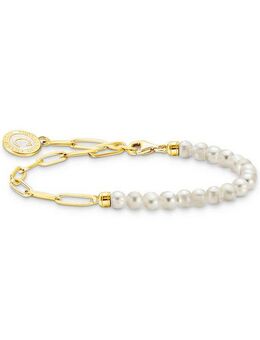 THOMAS SABO Charm-Armband mit Perlen und Coin, mit Süßwasserzuchtperle