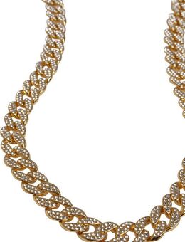 URBAN CLASSICS Edelstahlkette Urban Classics Unisex Heavy Necklace With Stones