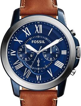 Fossil Chronograph GRANT FS5151, Quarzuhr, Armbanduhr, Herrenuhr, Stoppfunktion, Lederarmband