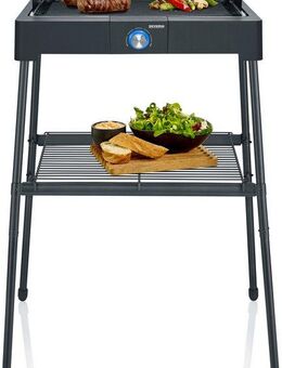 Severin Standgrill PG 8568, 2200 W, Elektrogrill mit Grillplatte, als Stand- oder Tischgrill nutzbar